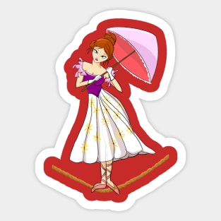 Tightrope Girl Sticker